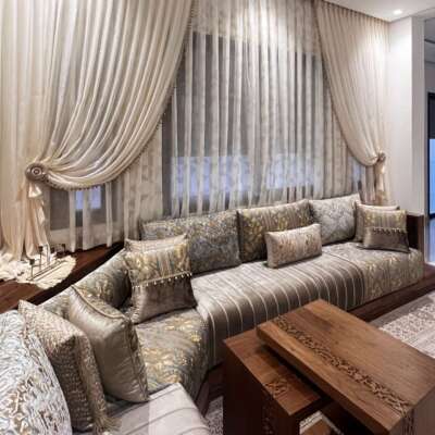 Rideaux salon marocain sur mesure à Agadir - L’Art du Rideau
